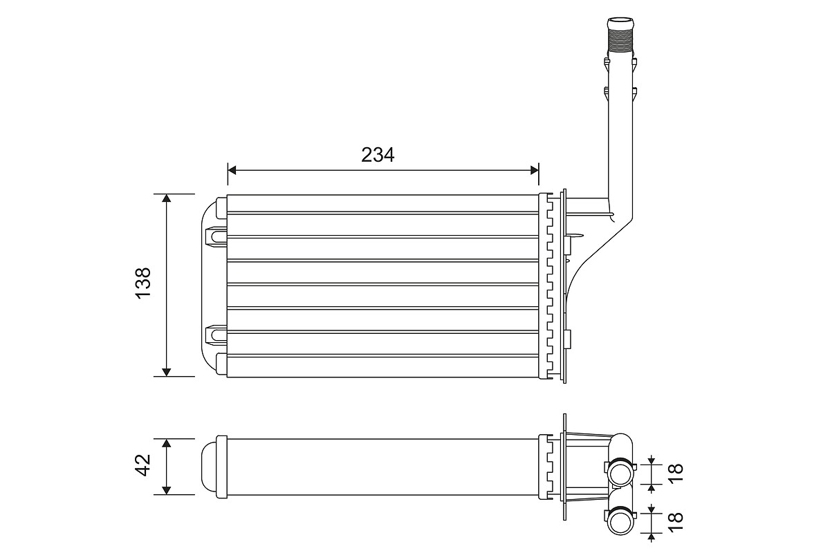 VALEO Fűtőradiátor T278_VALEO